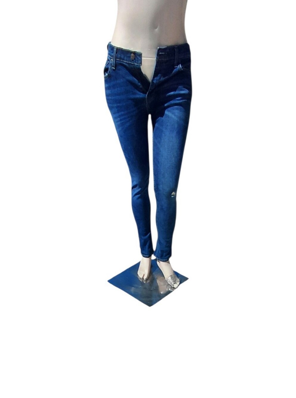 9326I..Women's Hollister Dark Blue Skinny Jeans Size 33W 32L,